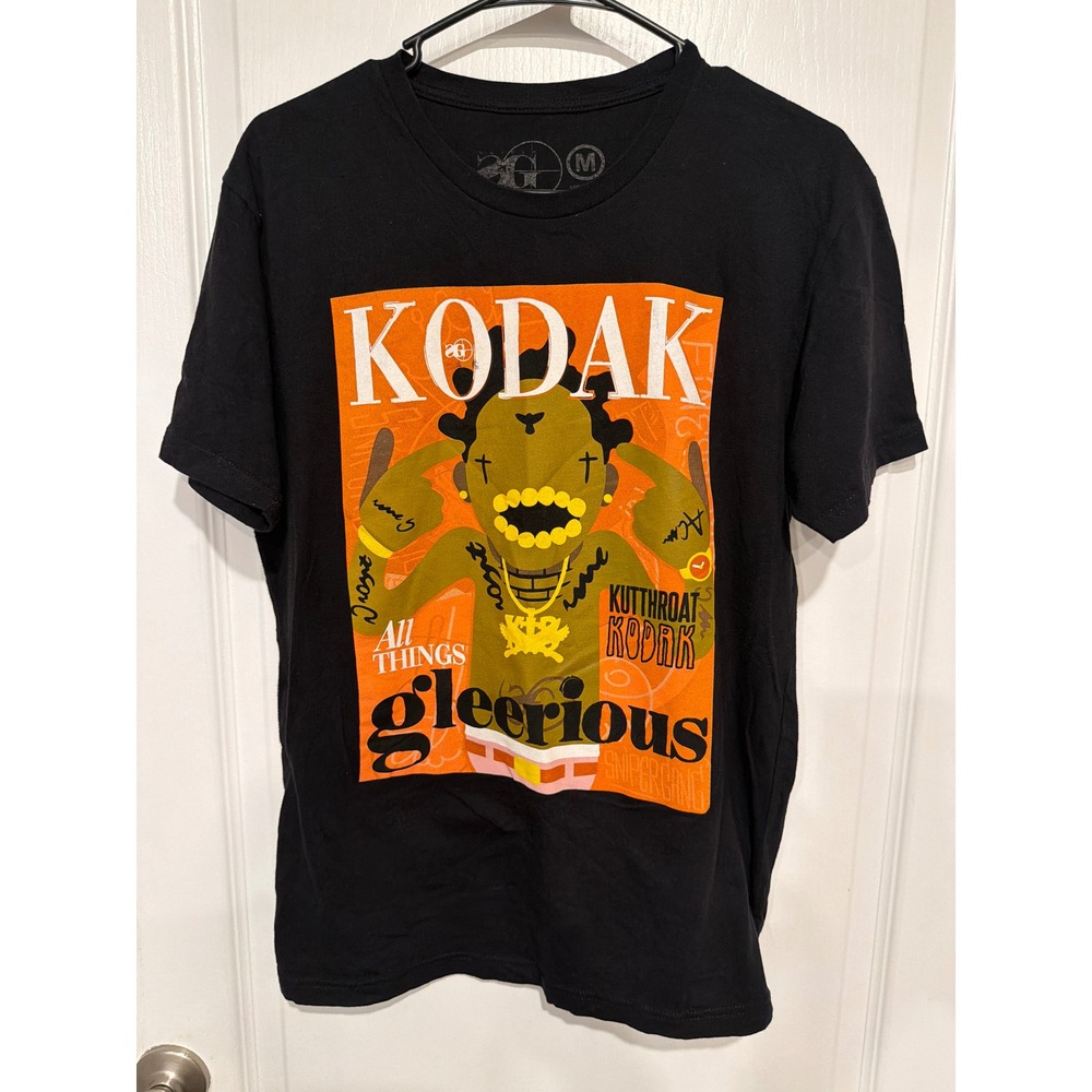 Sniper Gang Kodak Black All Things Gleerious Graphic T-Shirt Mens Medium Black